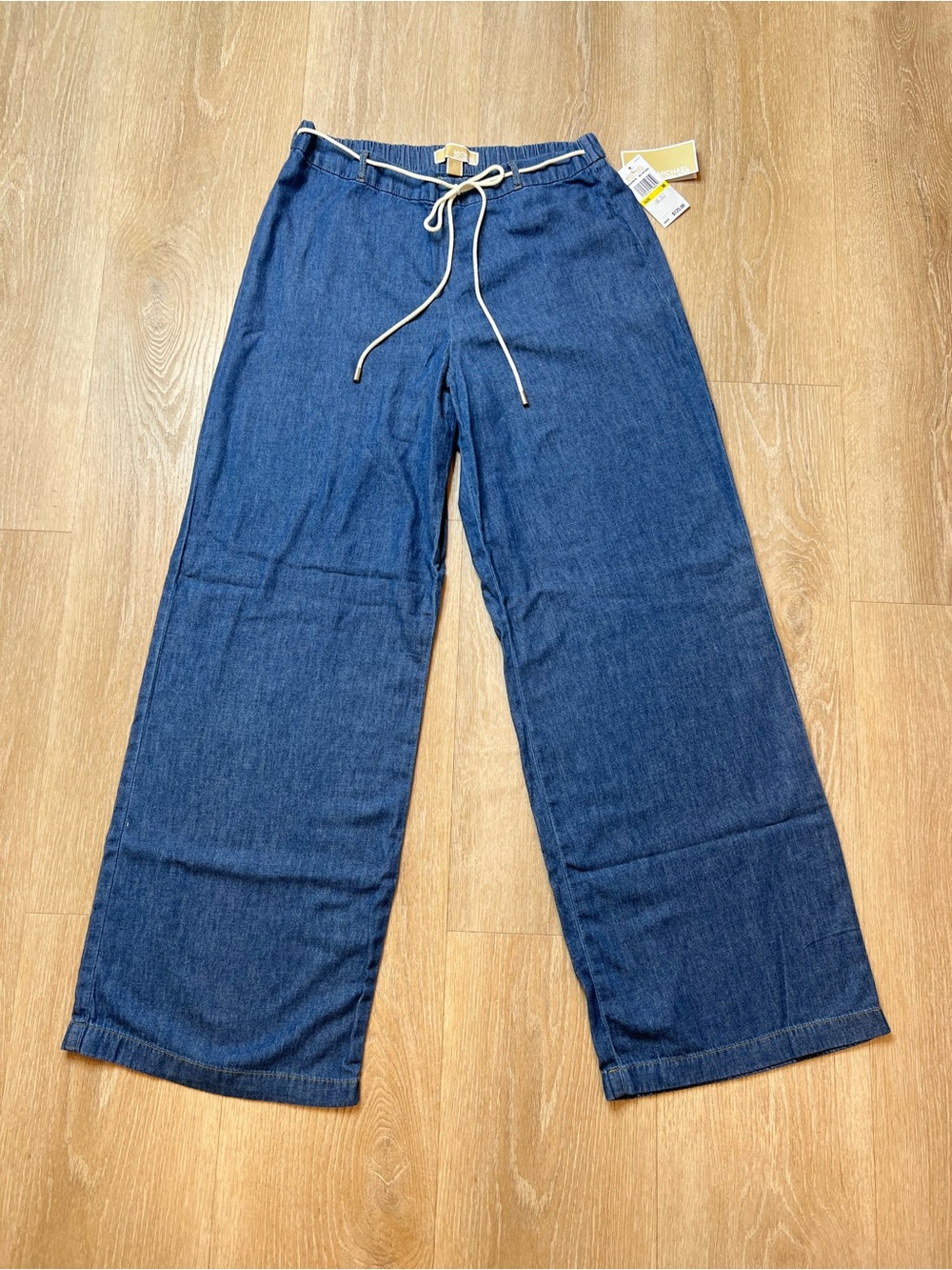 MICHAEL Michael Kors Wide Leg Blue Wash Denim Jean, Women’s Medium